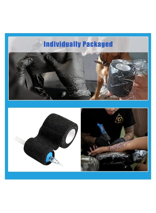 Tattoo Grip Tape, Machine Pen Covers with Grip Wraps, 200 Pcs Tattoo Machine Covers and 4 Pcs Disposable Tattoo Machine Tape Self-adhesive Bandage - Image 4