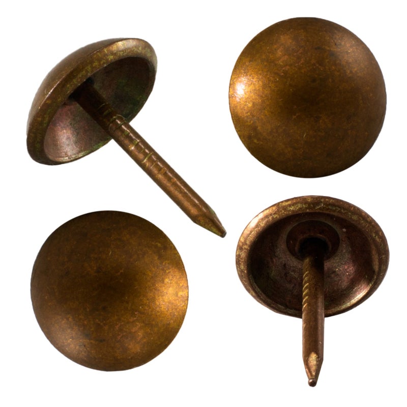 decotacksÂ® 500 PCS Antique Copper Finish,Upholstery Nails, Furniture Tacks, French Natural, Thumb Tack Push Pin, 7/16" Head Dia [Antique Copper, French Natural] DX0511AC500 - Image 2