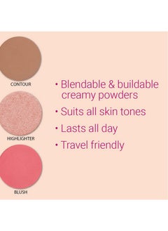 Must Have Glam Makeover Face Palette With Blush Contour And Highlighter For Face Makeup | Face & Cheeks Blusher Palette | Lightweight & Long Lasting | Highly Pigmented Matte Finish Shades | Halal Certified & Vegan Makeup - 12G - pzsku/Z72A70C7E36303601B426Z/45/_/1735566957/6eb1f04b-3704-4af2-8efc-0fcd88694153