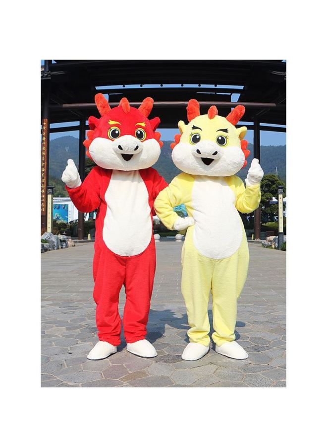 Loquat Dragon Year Cartoon Doll Costume Zodiac Dragon Treasure Activity Performance Annual Meeting Dragon Mascot Year Dragon Doll Costume-Colour:Lucky Dragon (one Size Fits All)-High:166-175cm - Image 3