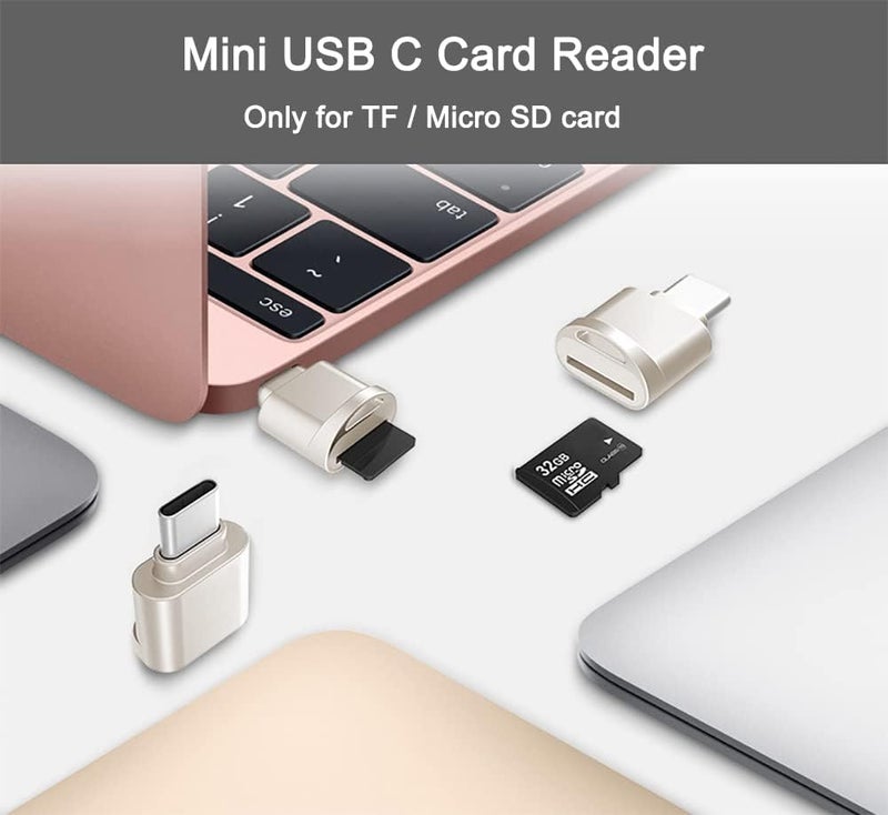 Mepsies Micro SD Card Reader, USB C to SD Card Reader, Type C TF Memory Card Reader with USB C to USB Adapter, USB OTG Card Reader for Laptops, MacBook, Galaxy Phones and More - Image 3