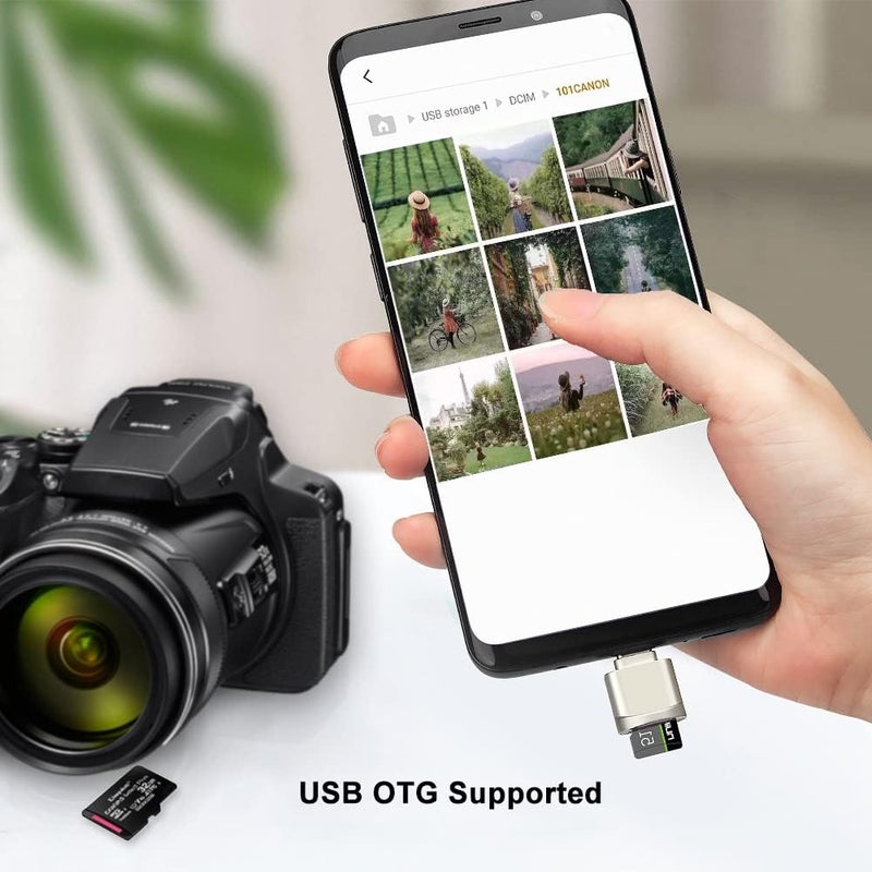 Mepsies Micro SD Card Reader, USB C to SD Card Reader, Type C TF Memory Card Reader with USB C to USB Adapter, USB OTG Card Reader for Laptops, MacBook, Galaxy Phones and More - Image 5