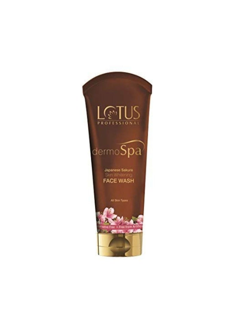 Lotus Professional Dermo Spa Japanese Sakura Skin Whitening Day Creme 50g And Dermo Spa Skin Whitening Face wash 80g  - Image 4