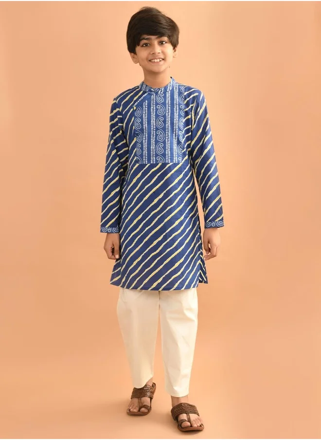 ليلك Printed Kurta Pajama Set