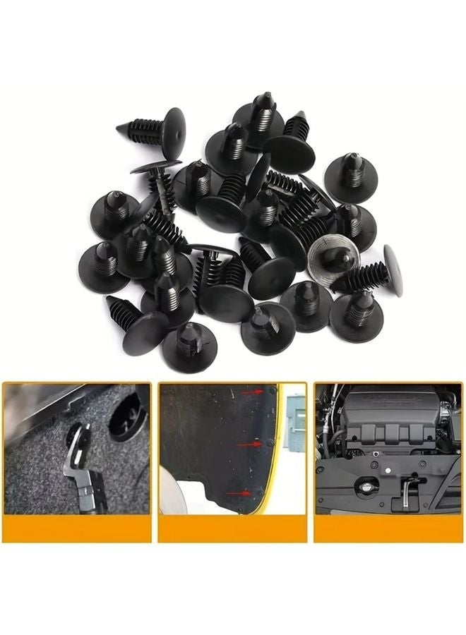 140 قطعة من كلبات المسامير البلاستيكية على شكل شجرة لصدادات السيارات والألواح الداخلية - Image 4