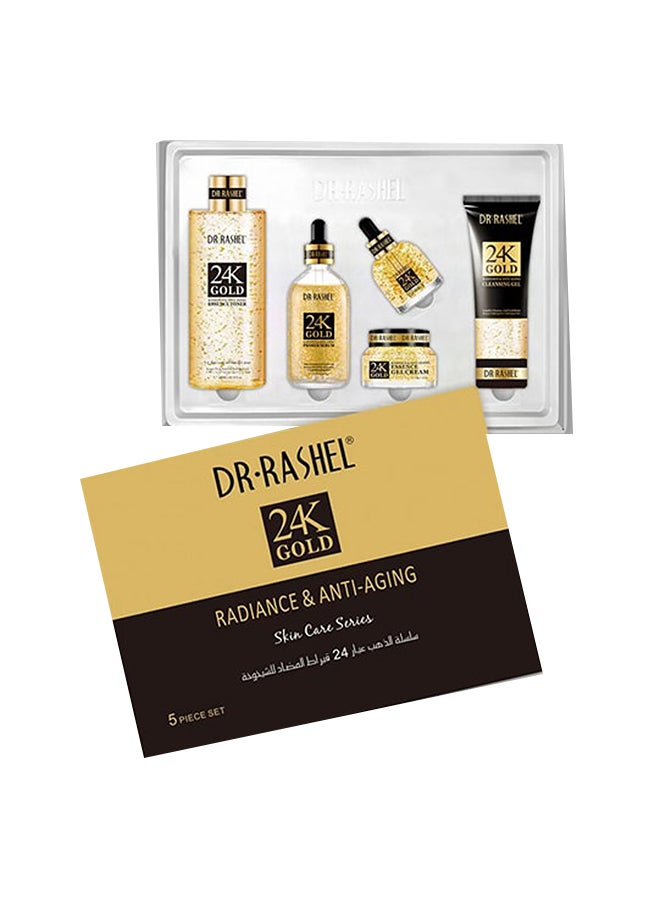DR. RASHEL 5-Piece 24K Gold Radiance And Anti-Aging Skin Care Set 24K Gold - Image 1