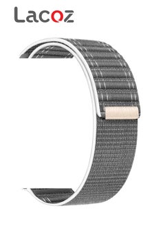 Lacoz Lacoz Fabric Sports Loop Smart Watch Straps Compatible with 49mm 45mm 44mm 42mm Smart Watches Grey  - Image 2