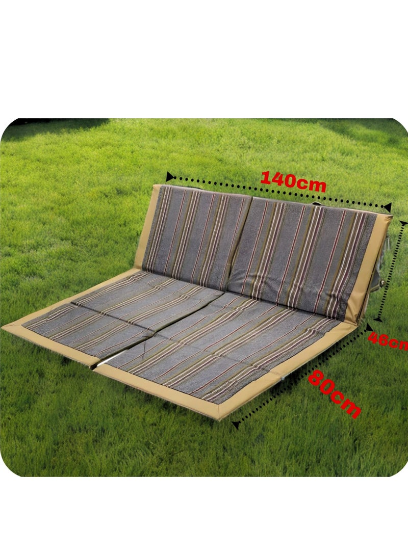 Folding Lounge Chair Outdoors Beach Lounger with Adjustable Backrest Portable Sun Tanning Chairs 140*80*45 CM - Image 2