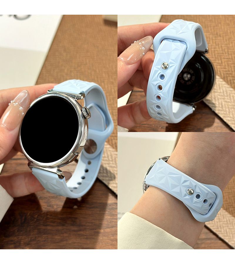 18mm Wine Red Silicone Strap for Huawei Watch GT6 Comfortable Skin Friendly Tang Buckle Replacement - Image 4