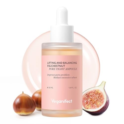 VEGANIFECT Pore Refining Ampoule, Pore Tightening, Reduce Sebum, Korean Skin Care, Vegan, 1.69 Fl Oz - Image 1