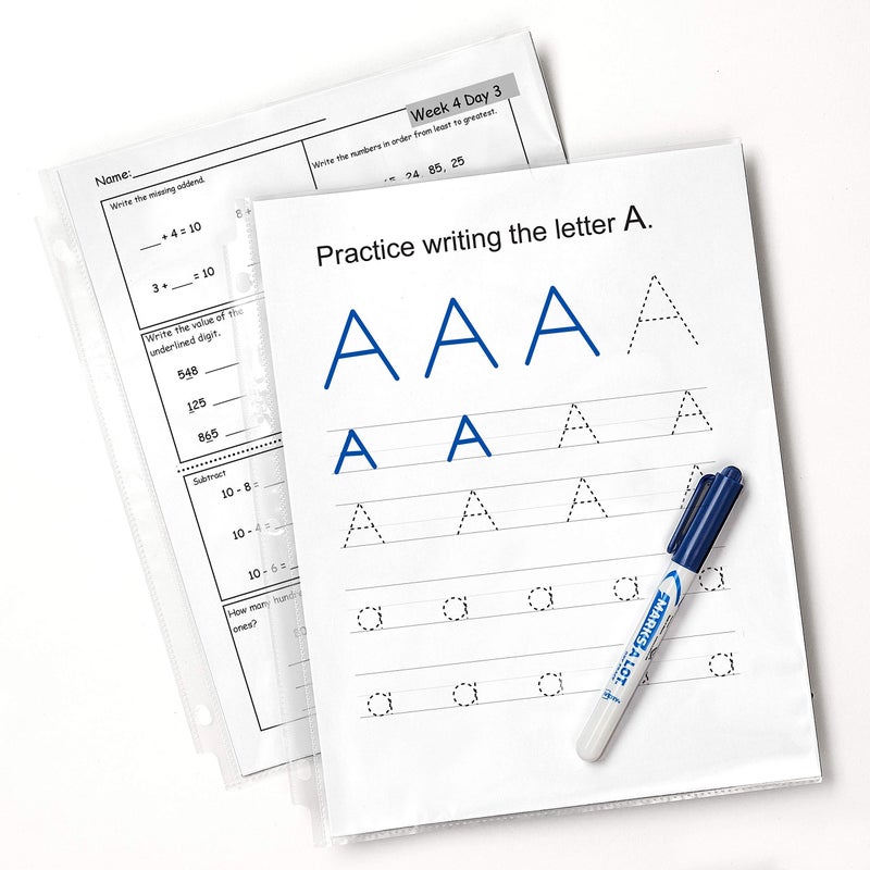 Avery Economy Weight Sheet Protectors, Acid Free, 8.5" x 11", 100 per Pack, 100 Clear Document Protectors Total (75091) - Image 2