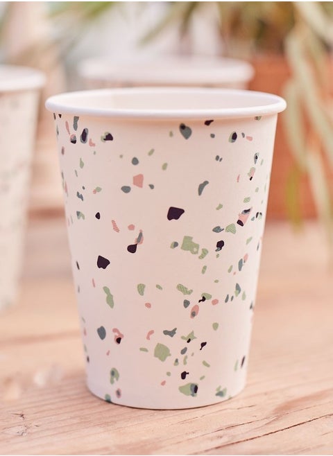 Terrazzo Print Paper Cups