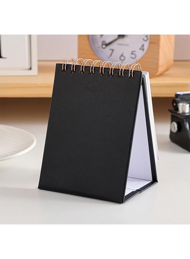 HY Mini Desk Calendar 2026-2027 - Use Jan 2026 to June 2027, Monthy Small Desktop Calendar 250 GSM Thick Paper Twin-Wire Binding for Home or Office (Black) - Image 4