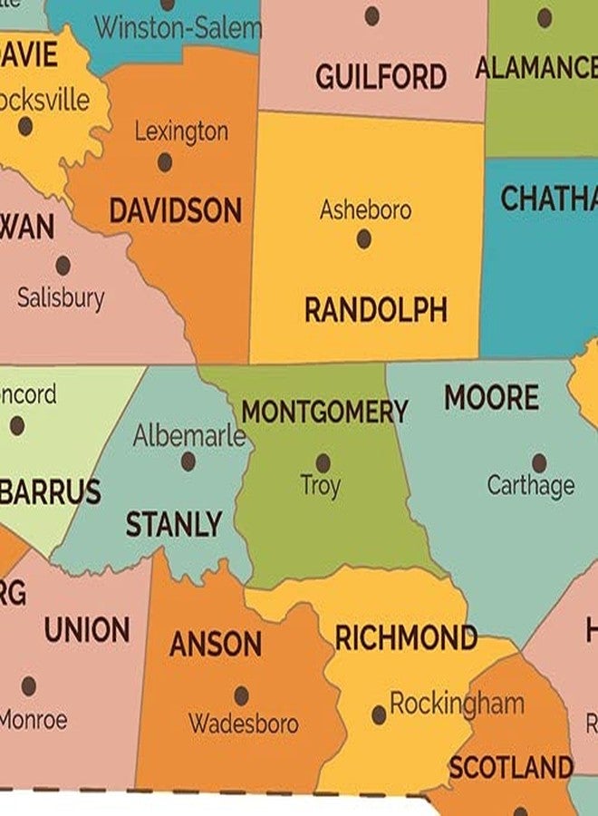 MapSherpa North Carolina Counties Map - Standard - 36" x 18.25" Laminated - Image 3