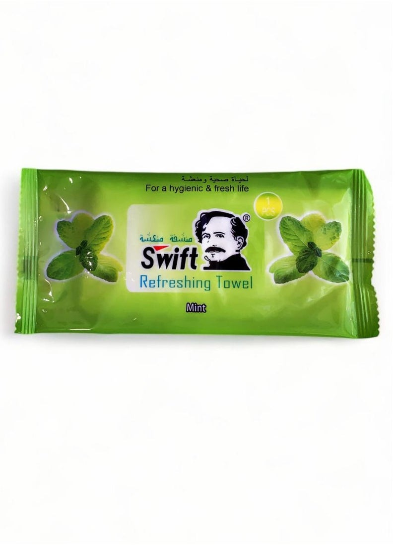Swift Our scented towels Refreshing Mint Scented Towelettes, 25 Count  - Image 1
