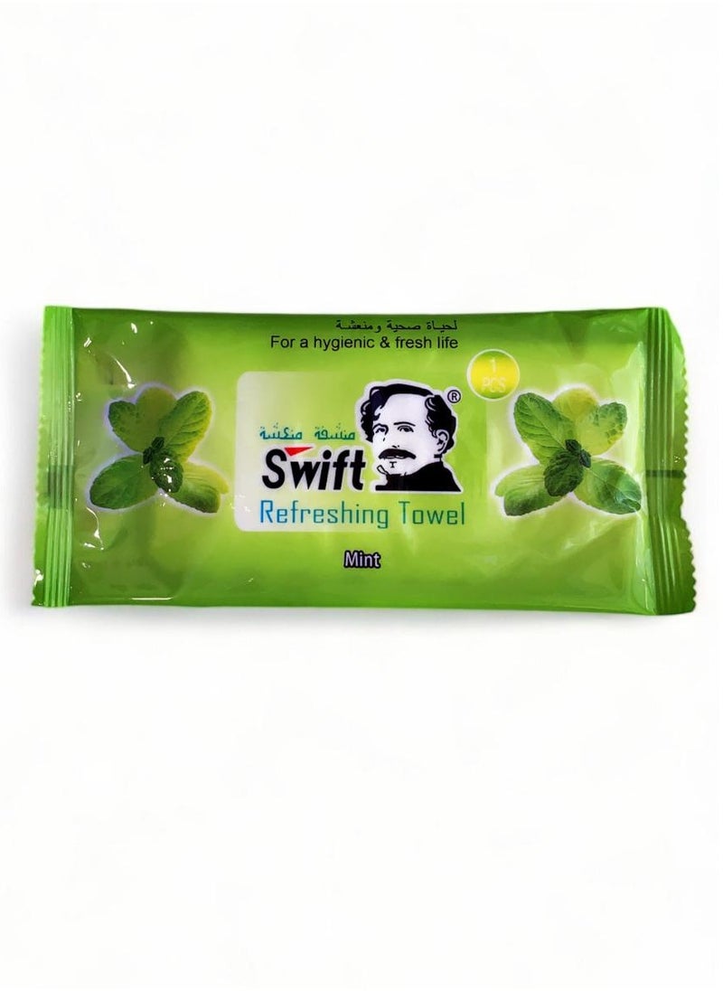 Swift Our scented towels Refreshing Mint Scented Towelettes, 25 Count  - Image 3