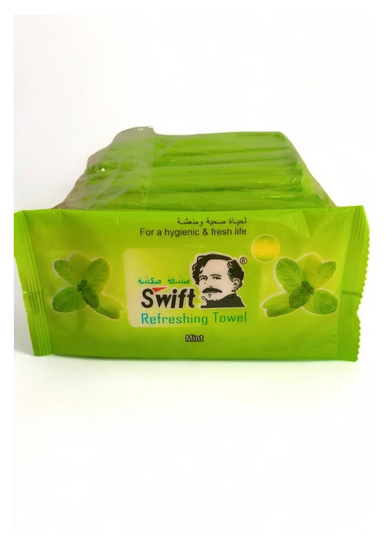 Swift Our scented towels Refreshing Mint Scented Towelettes, 25 Count  - Image 2