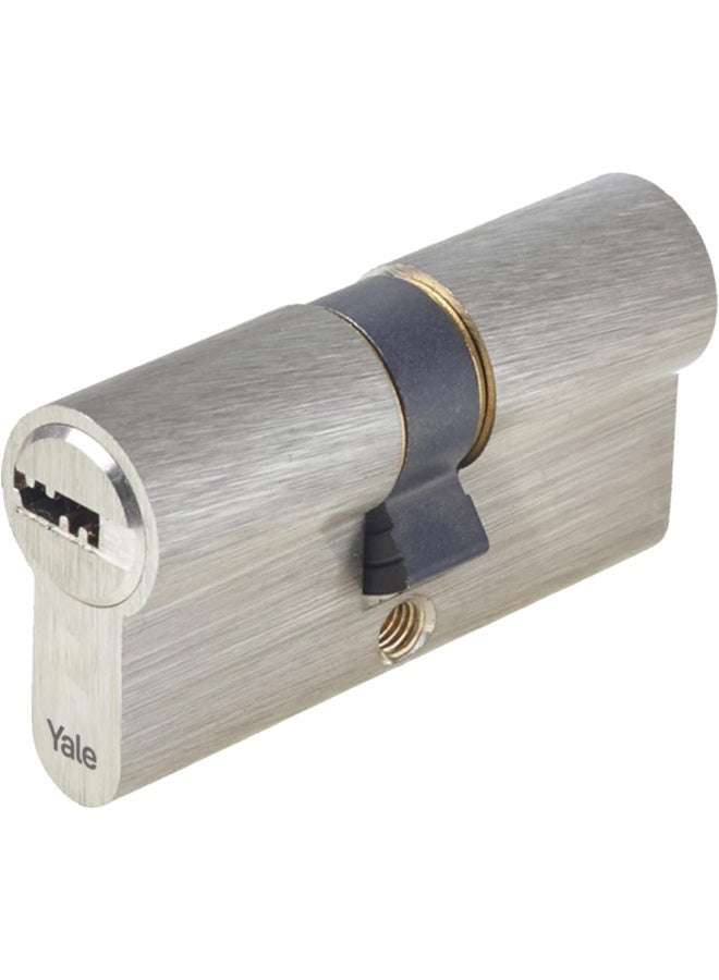 Yale 10-1072-4040-00-22-11 1000 Series Emergency Clutch double euro profile cylinder, 40mm+40mm Satin Nickel For Linus Smart Door Lock - Image 1