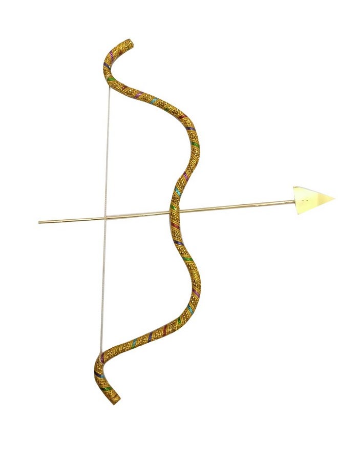 BookMyCostume - BookMyCostume Bow and Arrow Indian Teer Kaman Ramleela Accessory for Kids and Adults Fancy Dress Costume 7-12 Years Multicolor - Image 1
