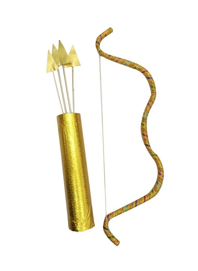 BookMyCostume - BookMyCostume Bow and Arrow Indian Teer Kaman Ramleela Accessory for Kids and Adults Fancy Dress Costume 7-12 Years Multicolor - Image 1
