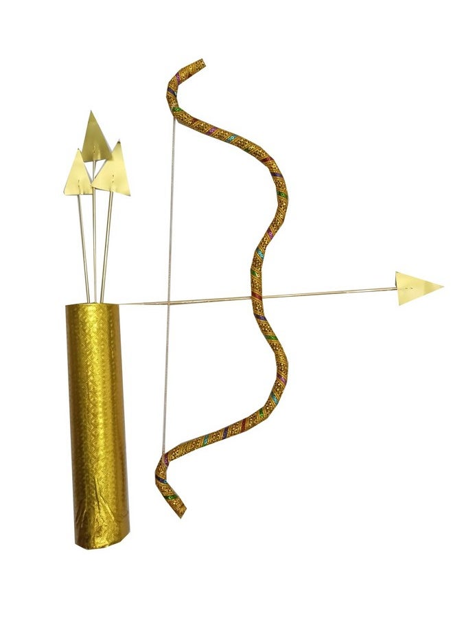 BookMyCostume - BookMyCostume Bow and Arrow Indian Teer Kaman Ramleela Accessory for Kids and Adults Fancy Dress Costume 7-12 Years Multicolor - Image 1