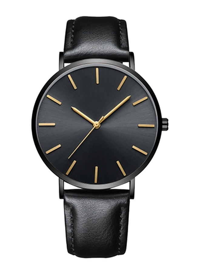 بيوينتي ساعة أنالوج جلدية J24-2 - 40 مم - سوداء