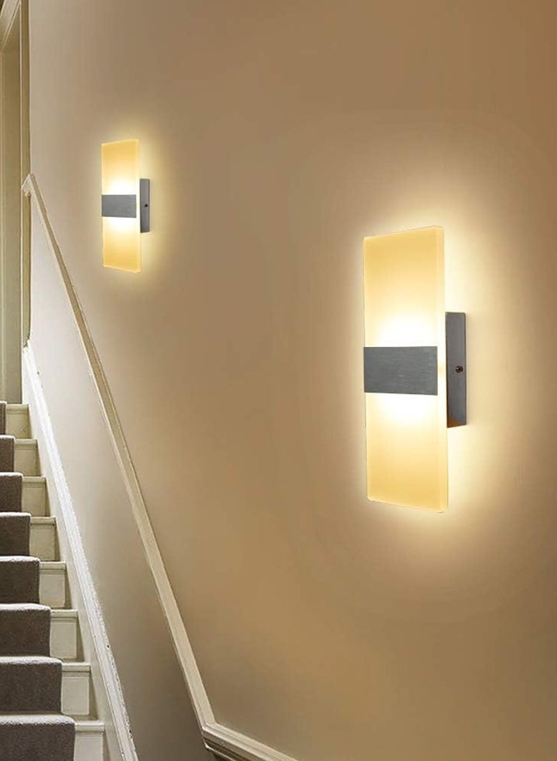 لوبيتيز أدى الجدار مصباح ، مصباح الجدار ، قوس مصباح ( 2 مجموعات ، 40cm / 15.7 بوصة * 15cm / 5.9 بوصة ، فضي ، ضوء دافئ 3000K ) الحديثة الاكريليك مصباح الجدار من الصعب ربط الجدار مصباح ، يمكن تركيبها في غرفة نوم ، غرفة المعيشة ، الممر ، حمام ، أبيض دافئ - Image 4