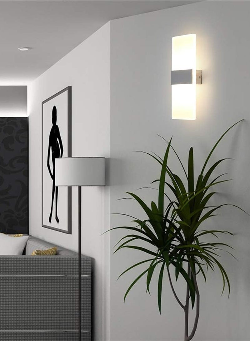 لوبيتيز أدى الجدار مصباح ، مصباح الجدار ، قوس مصباح ( 2 مجموعات ، 40cm / 15.7 بوصة * 15cm / 5.9 بوصة ، فضي ، ضوء دافئ 3000K ) الحديثة الاكريليك مصباح الجدار من الصعب ربط الجدار مصباح ، يمكن تركيبها في غرفة نوم ، غرفة المعيشة ، الممر ، حمام ، أبيض دافئ - Image 2