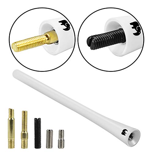 ONE250 7" inch Flexible Antenna, Compatible with Ford F-Series (F-150 F-250 F-350 Super Duty Ford Raptor Ranger Trucks 1997-2024) - Designed for Optimized FM/AM Reception (White) - Image 4