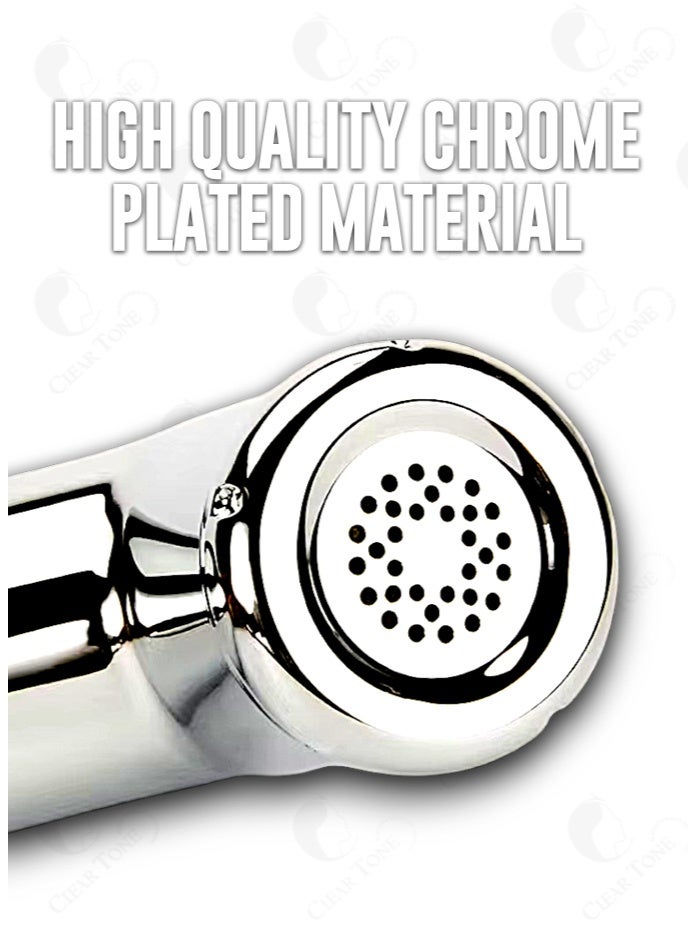 برفكت مجموعة شطاف عالية الجودة ومثالية – خرطوم مرن بطول ١٢٠ سم مع حامل حائطي | بخاخ بيديت مانع للتسرب | طلاء كروم مقاوم للتآكل | سهولة التركيب وأداء طويل الأمد - Image 4