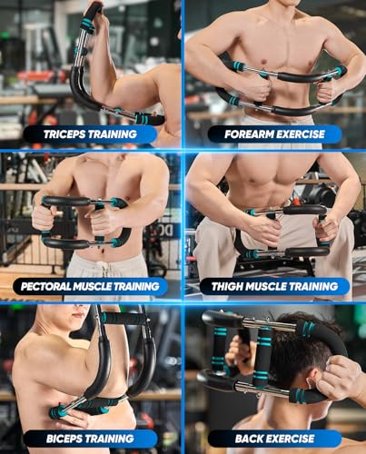 Saker Twister Arm Trainer, PowerTwist Arm Trainer, Adjustable Forearm Strengthener, Arm Exercise Equipment, Chest Workout Equipment, Portable Spring Resistance for Home Gym Equipment (20-60LB) - Image 4