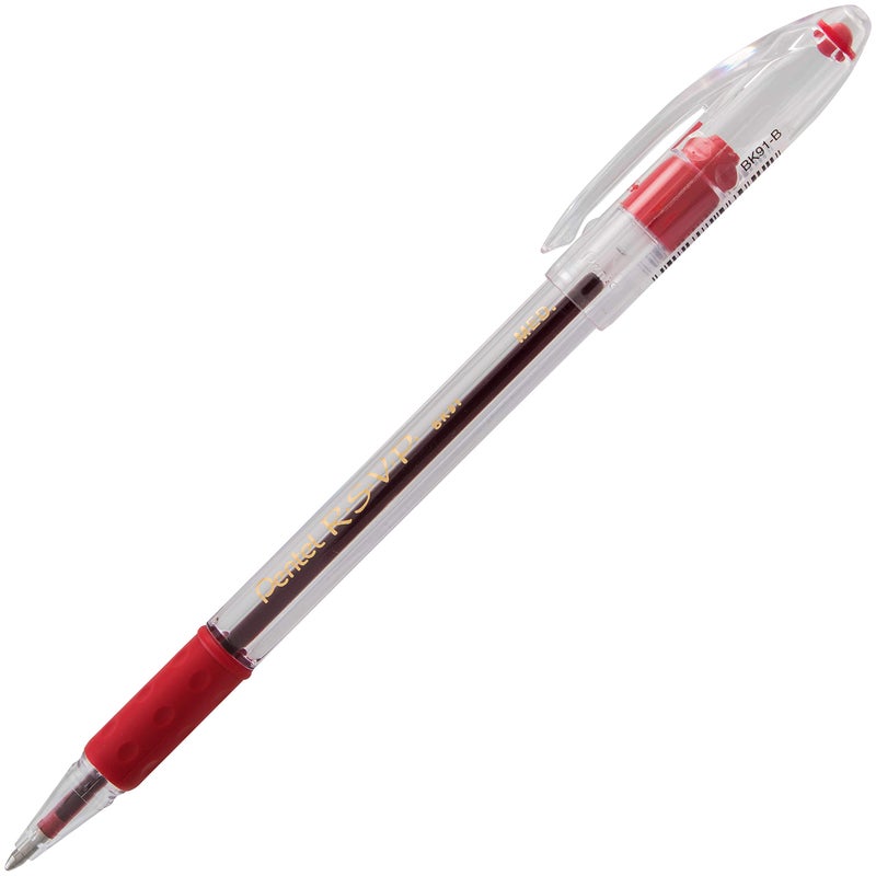 Pentel قلم حبر جاف بنتل R.S.V.P.، خط متوسط، حبر متنوع، 6 عبوة (BK91BP6M) - Image 3