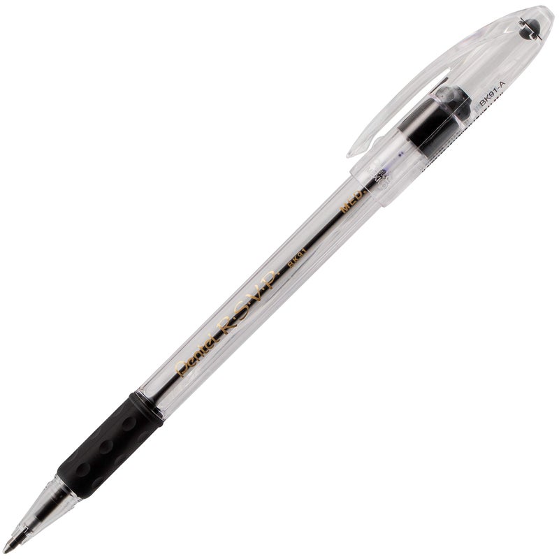 Pentel قلم حبر جاف بنتل R.S.V.P.، خط متوسط، حبر متنوع، 6 عبوة (BK91BP6M) - Image 2