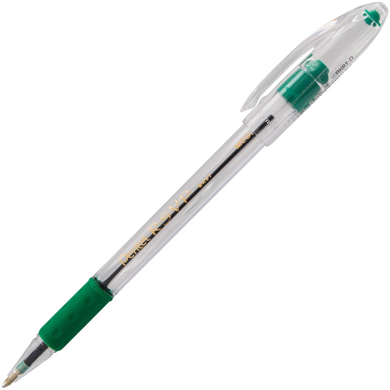 Pentel قلم حبر جاف بنتل R.S.V.P.، خط متوسط، حبر متنوع، 6 عبوة (BK91BP6M) - Image 5