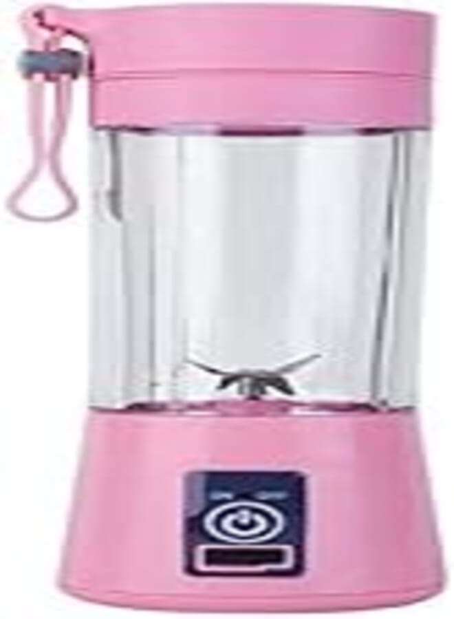 380 ML Mini Electric Juicer Cup USB Rechargeable Juicer Blender Maker - pink