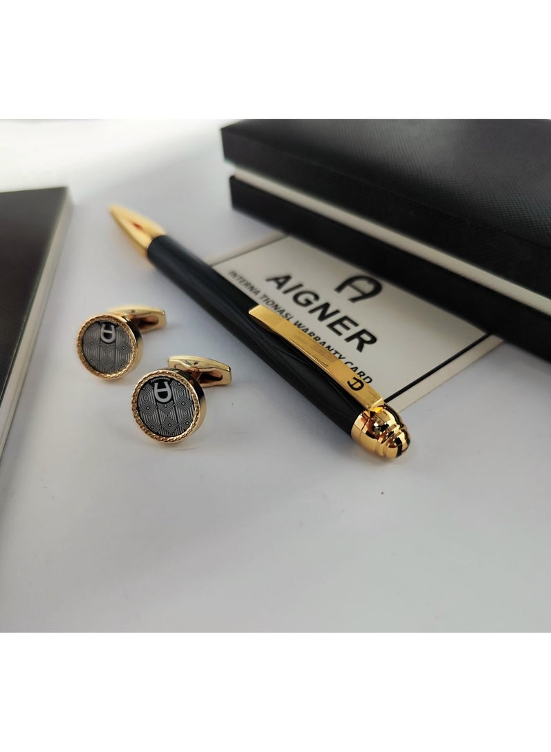 Aigner pen and cufflink