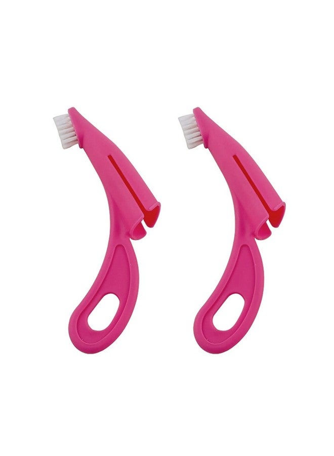 بت فرشاة أسنان بلاستيكية ناعمة 2 في 1 لتنظيف الأسنان للكلاب والقطط - قد يختلف اللون. - Image 3