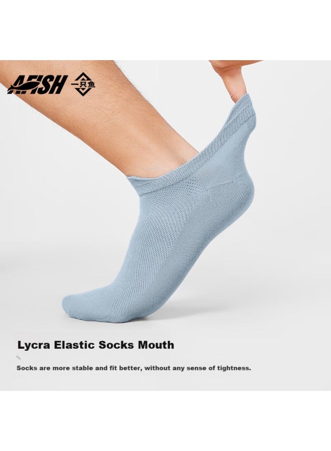 A Fish Men's Short Socks For Spring And Summer, 10a Grade Antibacterial And Odor-resistant Cotton Socks For Sports And Leisure, Sweat-absorbent And Breathable - Image 4