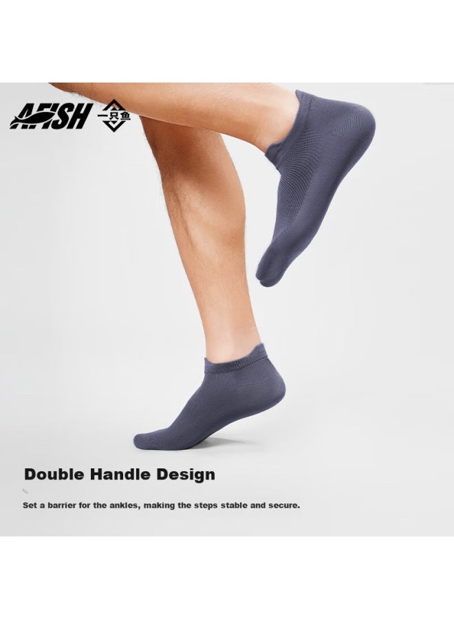 A Fish Men's Short Socks For Spring And Summer, 10a Grade Antibacterial And Odor-resistant Cotton Socks For Sports And Leisure, Sweat-absorbent And Breathable - Image 2
