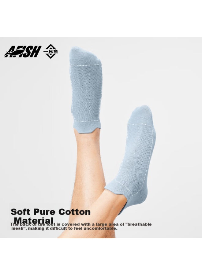 A Fish Men's Short Socks For Spring And Summer, 10a Grade Antibacterial And Odor-resistant Cotton Socks For Sports And Leisure, Sweat-absorbent And Breathable - Image 3