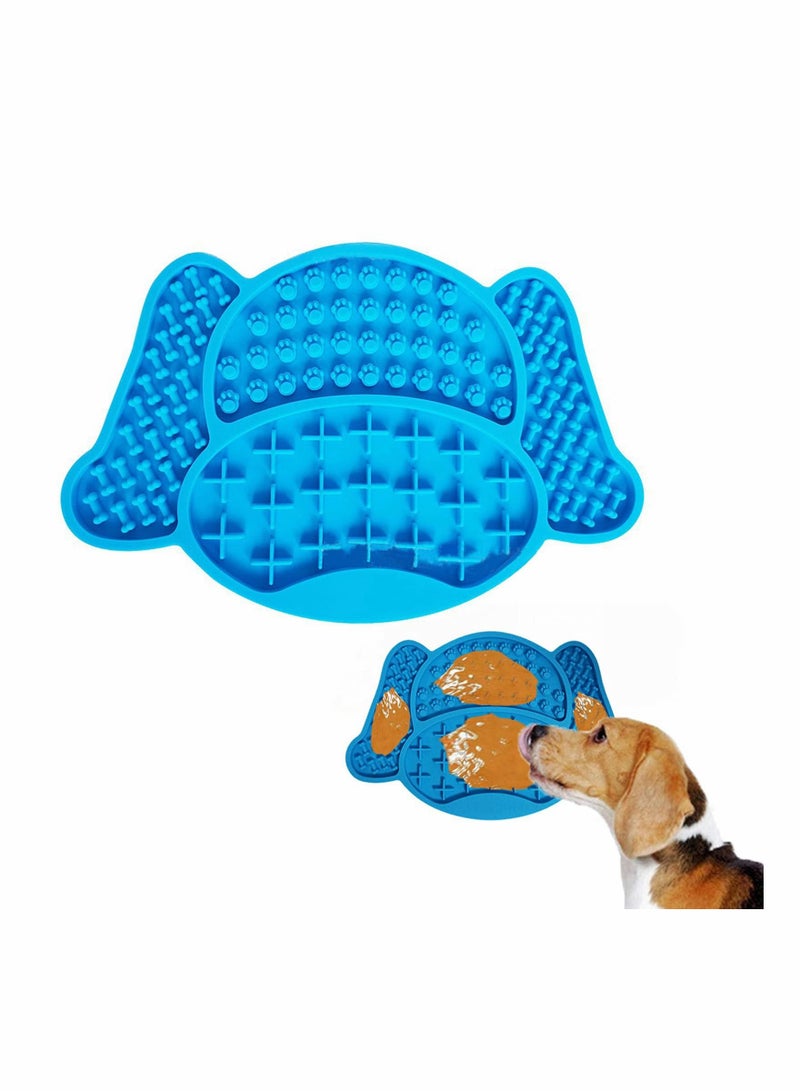 KASTWAVE Pet Lick Mat, Silicone Slow Food Mat, Durable Dog Shape Lick Pad with Suction Cups Using with Serve Treats Yogurt Or Peanut Butter for Pet Bathing Grooming Training - Image 1