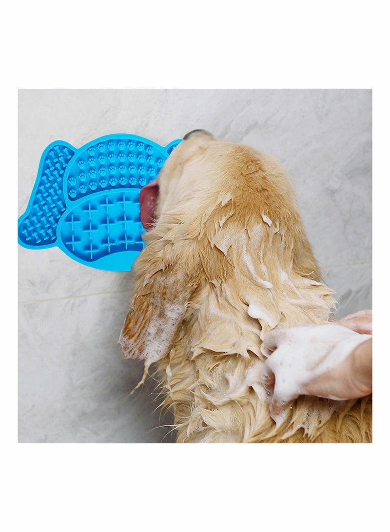 KASTWAVE Pet Lick Mat, Silicone Slow Food Mat, Durable Dog Shape Lick Pad with Suction Cups Using with Serve Treats Yogurt Or Peanut Butter for Pet Bathing Grooming Training - Image 3