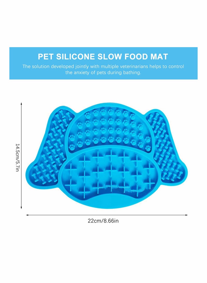 KASTWAVE Pet Lick Mat, Silicone Slow Food Mat, Durable Dog Shape Lick Pad with Suction Cups Using with Serve Treats Yogurt Or Peanut Butter for Pet Bathing Grooming Training - Image 2