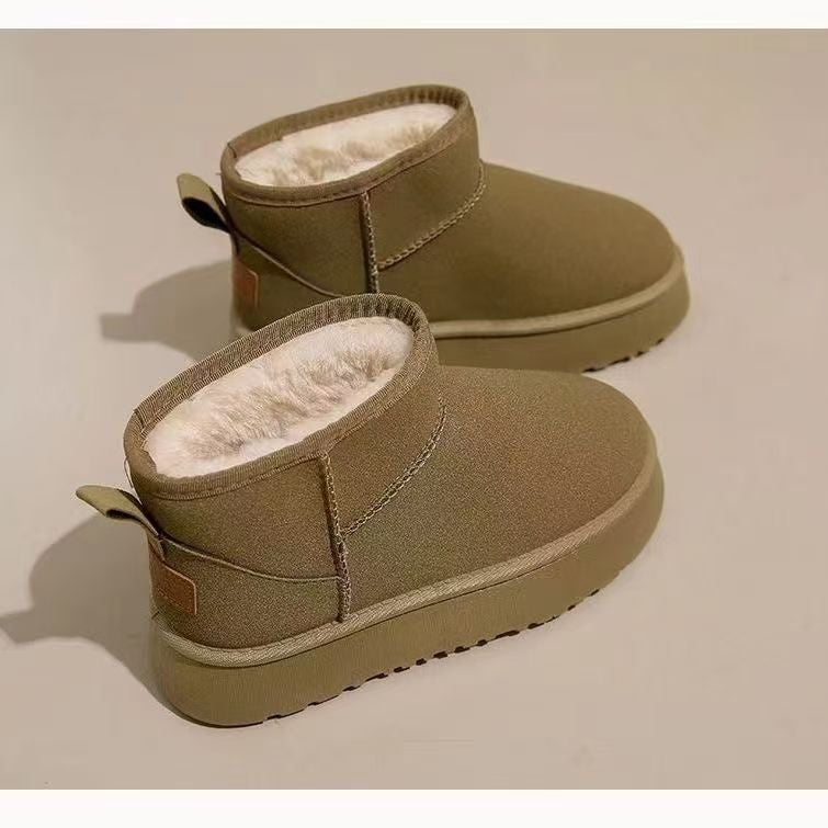 Cotton Shoes Fashion Joker Fleece-Lined Thickened Thick Bottom Increased Non-Slip Cold Warm Snow Boots Women - Image 5