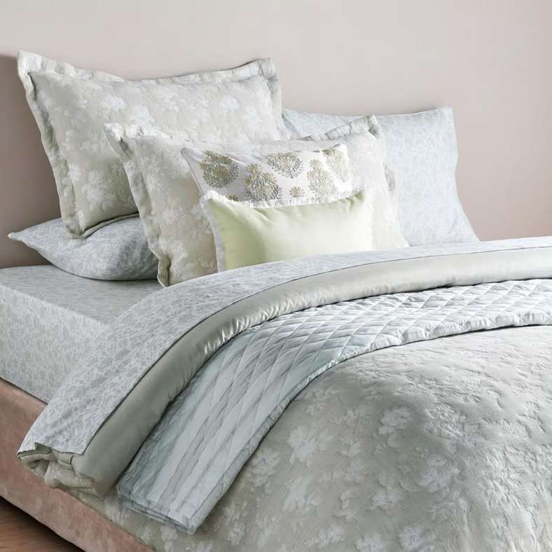Pan Home Floral 10-Piece King Bed In A Bag - Sage - Image 2