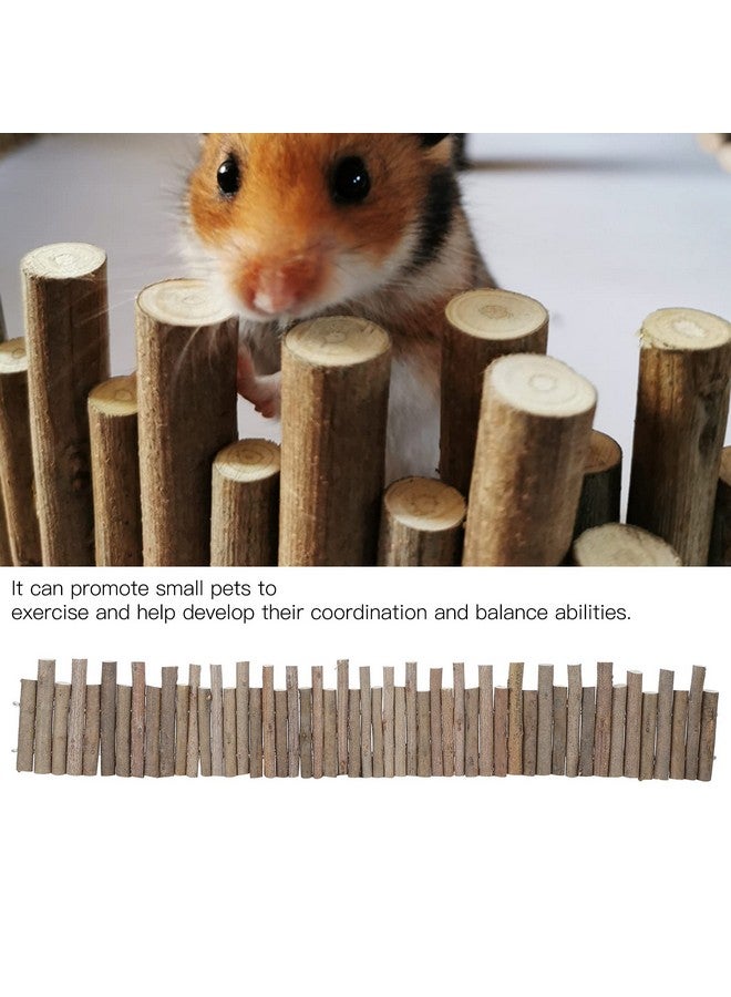 زيروديس ألعاب الهامستر، جسر خشبي مرن للهامستر، سياج، ألعاب مضغ الهامستر، ديكور، تسلق واقف للفئران، الجربوع، شنشيلة (23.6 بوصة) - Image 2