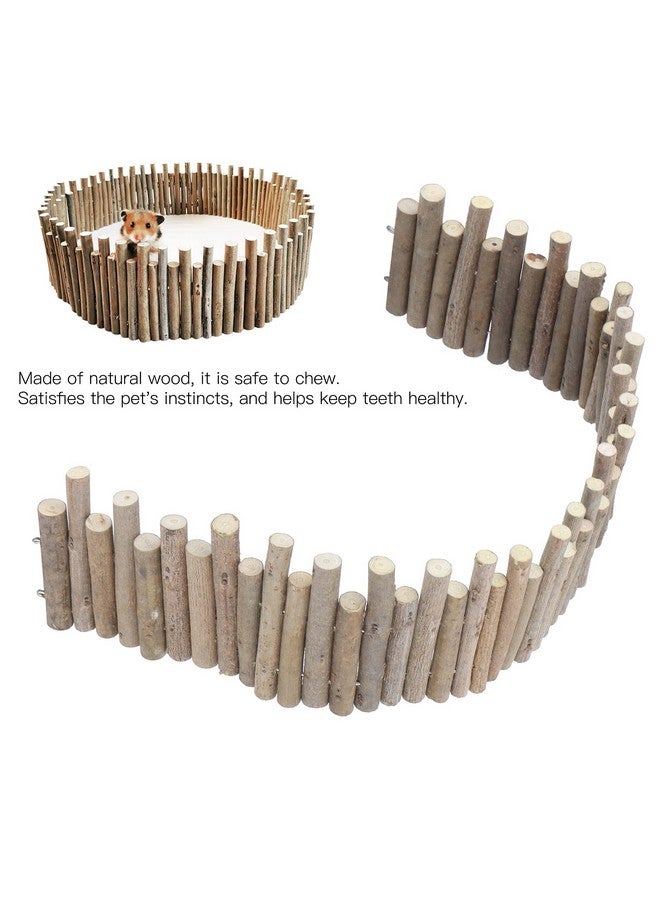 زيروديس ألعاب الهامستر، جسر خشبي مرن للهامستر، سياج، ألعاب مضغ الهامستر، ديكور، تسلق واقف للفئران، الجربوع، شنشيلة (23.6 بوصة) - Image 5