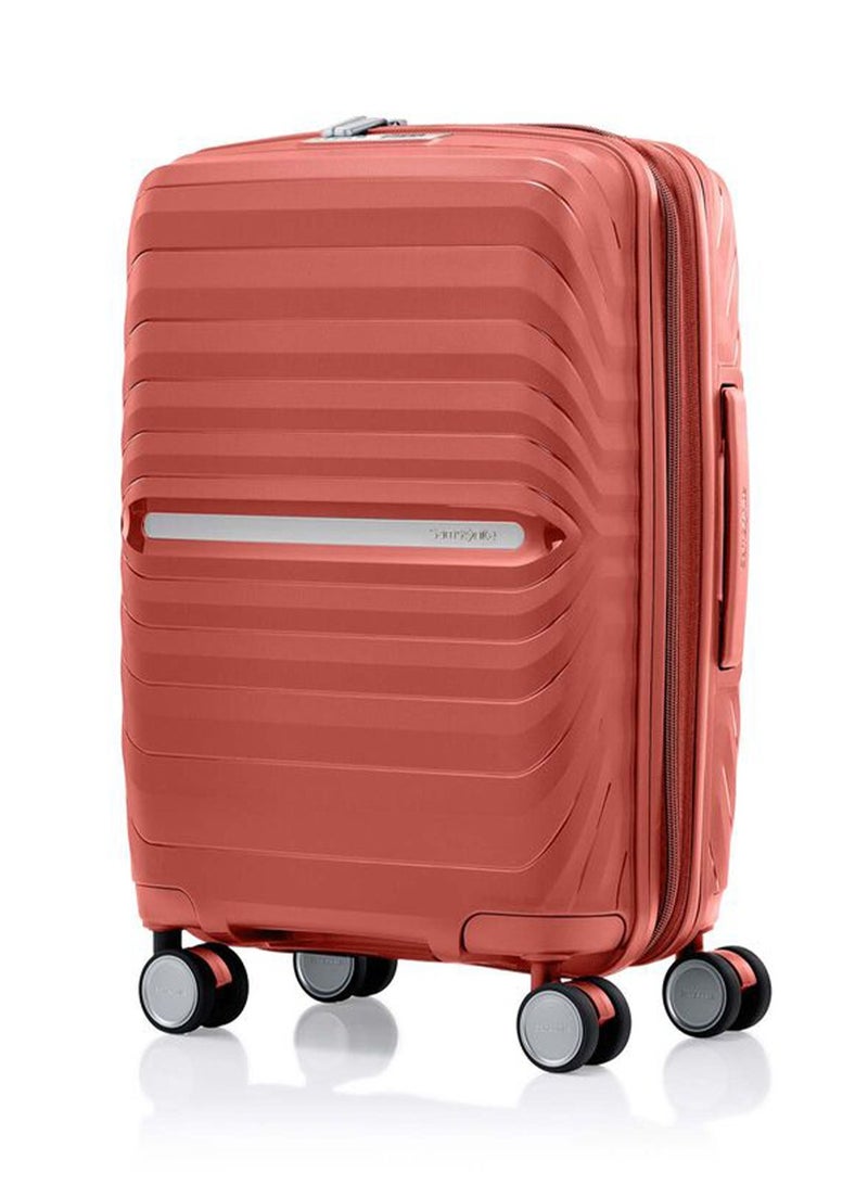 Samsonite Octolite Neo Suitcase Cabin Size 55 cm / 20 inch, 4 Spinner Wheels, Polypropylene, Coral|TSA Combination Lock|Expandable|Anti-Theft Secuirty Zipper|Inner Mesh Pocket - 3 Years International Warranty - Image 1