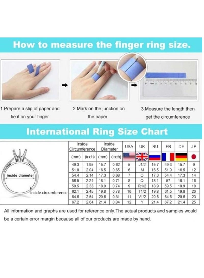 استراتيجية خاتم من الفضة الإسترليني عيار 925 مرصع بالزركونيا مع الزمرد الصناعي - Image 5