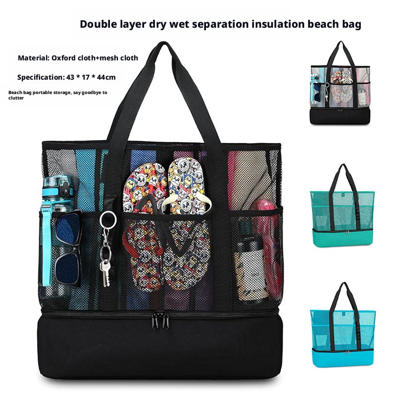 Double-layer Insulated Beach Bag with Wet-Dry Separation - Image 5